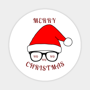 Merry Christmas ho ho ho - santa hat Magnet